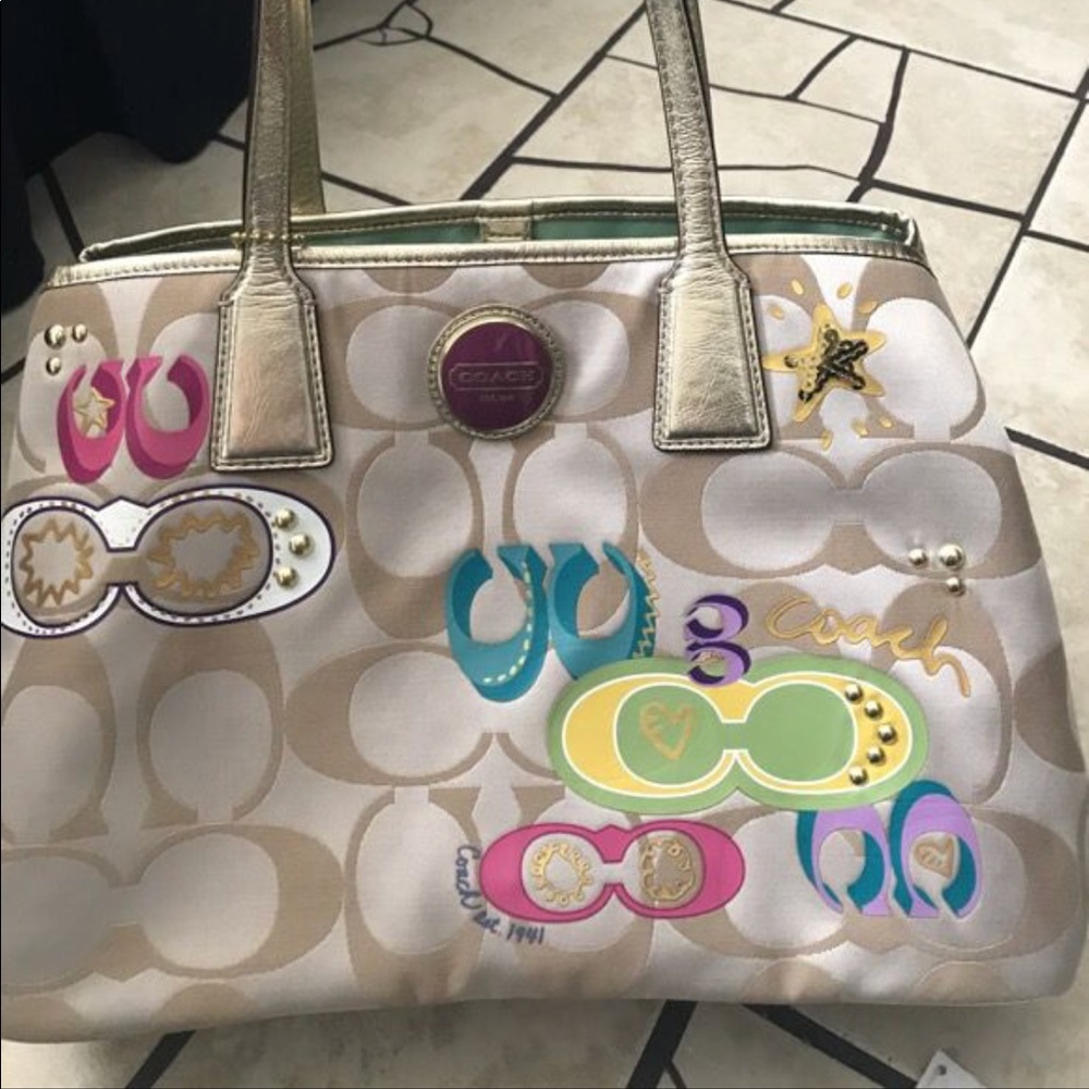 Coach bag with matching mirror